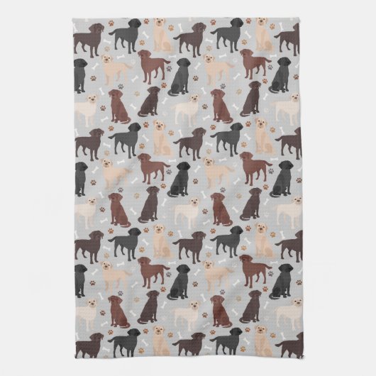 Labrador Retriever Paws and Botten Kitchen Towel Theedoek (Verticaal)