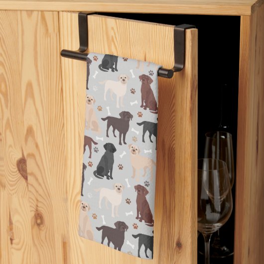 Labrador Retriever Paws and Botten Kitchen Towel Theedoek (Derde Gevouwen)