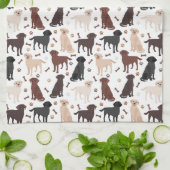 Labrador Retriever Paws and Botten Kitchen Towel Theedoek (Gevouwen)