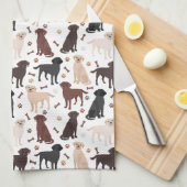 Labrador Retriever Paws and Botten Kitchen Towel Theedoek (Quarter Fold)