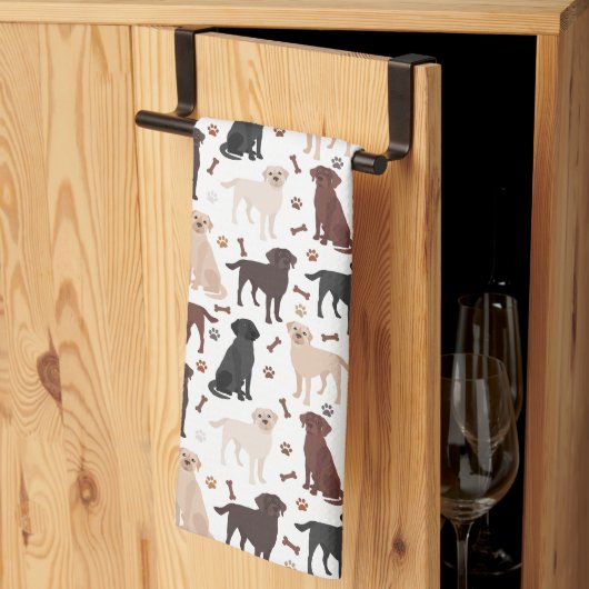 Labrador Retriever Paws and Botten Kitchen Towel Theedoek (Derde Gevouwen)