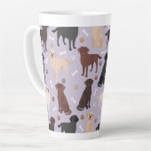 Labrador Retriever Paws and Botten Latte Mok (Linkerhoek)