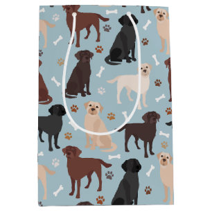 Labrador Retriever Paws and Botten Medium Gift Bag Cadeauzakje