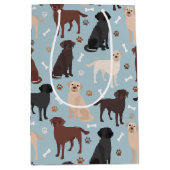 Labrador Retriever Paws and Botten Medium Gift Bag Medium Cadeauzakje (Voorkant)
