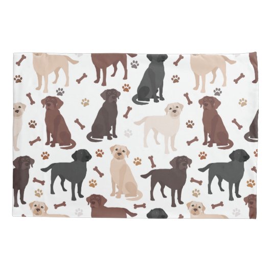 Labrador Retriever Paws and Botten Pillow Hoesje Kussensloop (Achterkant)