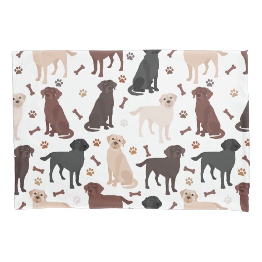 Labrador Retriever Paws and Botten Pillow Hoesje Kussensloop (Voorkant)