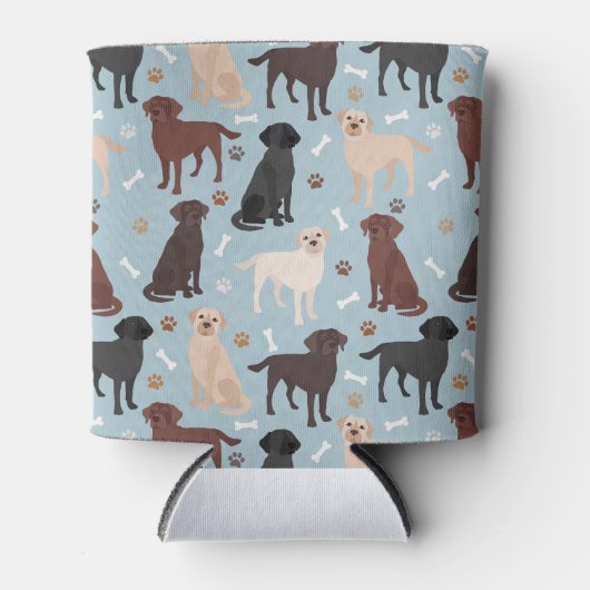 Labrador Retriever Paws en Botten Blikjeskoeler (Voorkant)