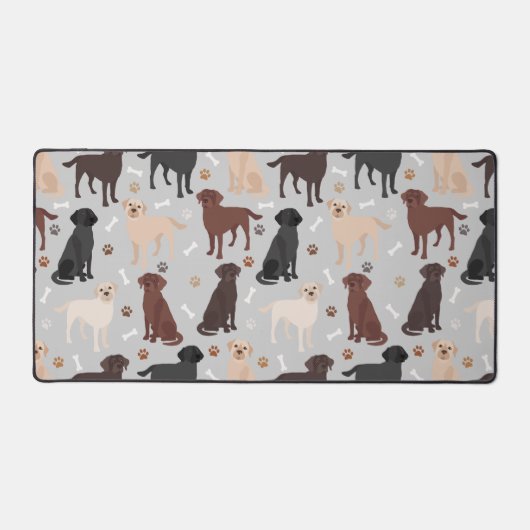 Labrador Retriever Paws en Botten Bureaumat (Voorkant)