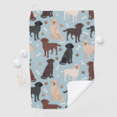 Labrador Retriever Paws en Botten Golfhanddoek (Insitu)