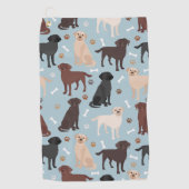 Labrador Retriever Paws en Botten Golfhanddoek (Voorkant)