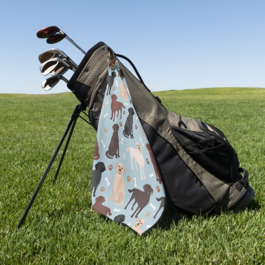 Labrador Retriever Paws en Botten Golfhanddoek (Groen)