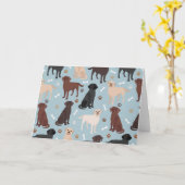 Labrador Retriever Paws en Botten Kaart (Gele Bloem)
