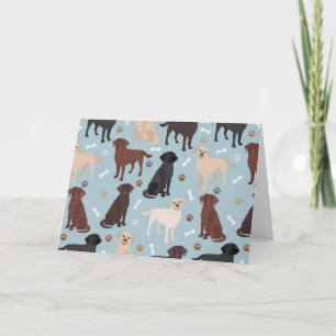 Labrador Retriever Paws en Botten Kaart