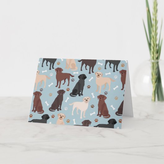 Labrador Retriever Paws en Botten Kaart (Voorkant)