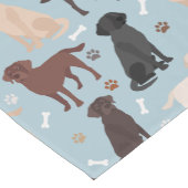 Labrador Retriever Paws en Botten Korte Tafelloper (Hoek)