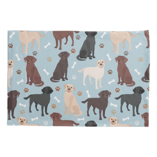 Labrador Retriever Paws en Botten Kussensloop (Achterkant)