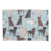 Labrador Retriever Paws en Botten Kussensloop (Voorkant)