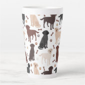 Labrador Retriever Paws en Botten Latte Mok (Voorkant)