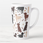 Labrador Retriever Paws en Botten Latte Mok (Rechts)