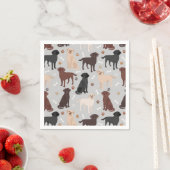 Labrador Retriever Paws en Botten Napkins Servet (Insitu)