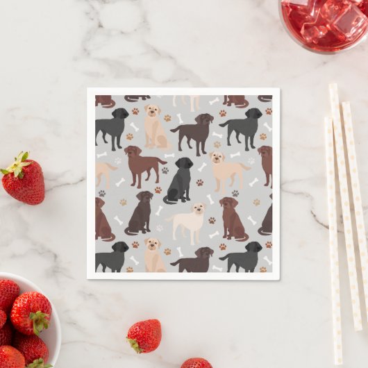 Labrador Retriever Paws en Botten Napkins Servet (Insitu)