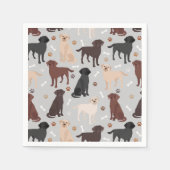 Labrador Retriever Paws en Botten Napkins Servet (Voorkant)