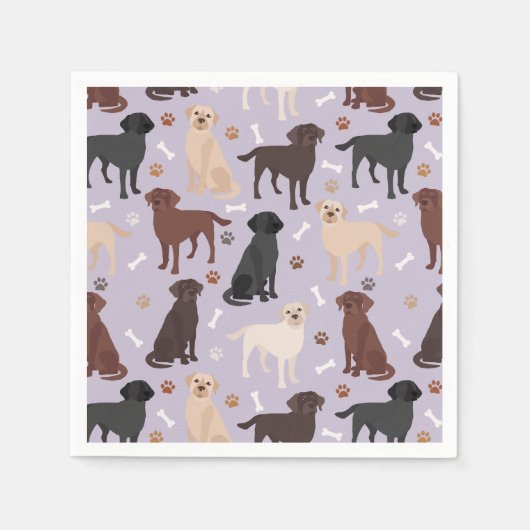 Labrador Retriever Paws en Botten Napkins Servet (Voorkant)