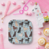 Labrador Retriever Paws en Botten Papieren Bordje (Feest)