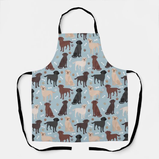 Labrador Retriever Paws en Botten Schort (Voorkant)