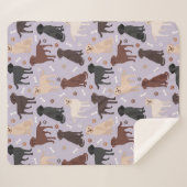 Labrador Retriever Paws en Botten Sherpa Blanket Deken (Voorkant (horizontaal))