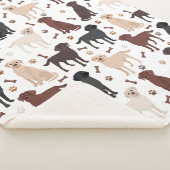 Labrador Retriever Paws en Botten Sherpa Blanket Deken (3/4)