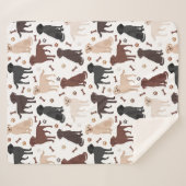 Labrador Retriever Paws en Botten Sherpa Blanket Deken (Voorkant (horizontaal))