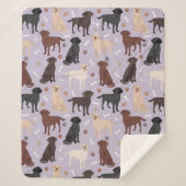 Labrador Retriever Paws en Botten Sherpa Blanket Sherpa Deken (Voorkant)
