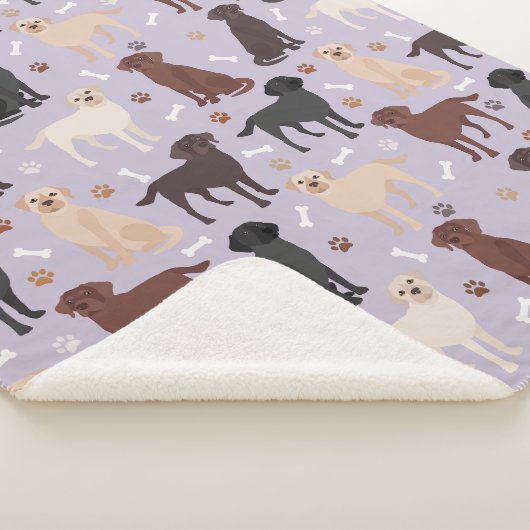 Labrador Retriever Paws en Botten Sherpa Blanket Sherpa Deken (3/4)