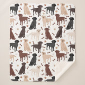 Labrador Retriever Paws en Botten Sherpa Blanket Sherpa Deken (Voorkant)