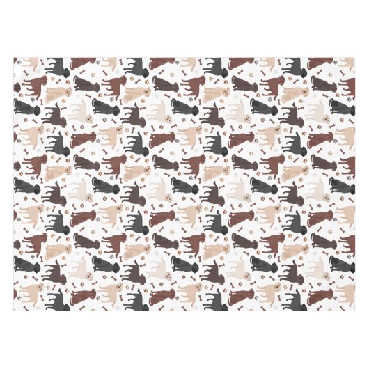 Labrador Retriever Paws en Botten Tablecloth Tafelkleed (Voorkant (Horizontaal))