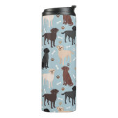 Labrador Retriever Paws en Botten Thermal Tumbler Thermosbeker (Gedraaid links)
