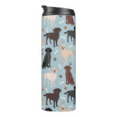 Labrador Retriever Paws en Botten Thermal Tumbler Thermosbeker (Geroteerd rechts)
