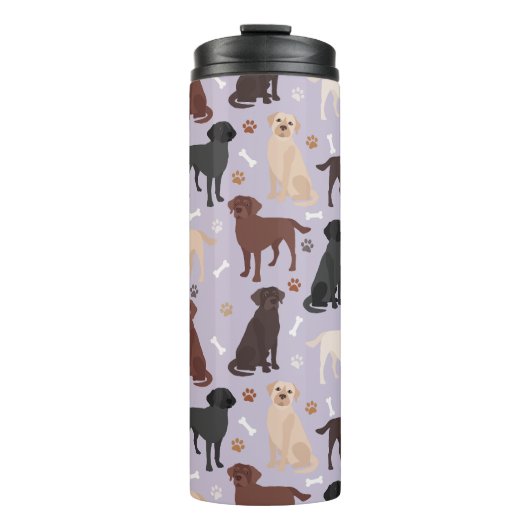 Labrador Retriever Paws en Botten Thermal Tumbler Thermosbeker (Voorkant)