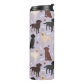 Labrador Retriever Paws en Botten Thermal Tumbler Thermosbeker (Gedraaid links)