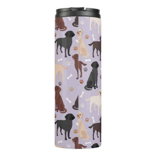 Labrador Retriever Paws en Botten Thermal Tumbler Thermosbeker (Achterkant)