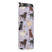 Labrador Retriever Paws en Botten Thermal Tumbler Thermosbeker (Geroteerd rechts)