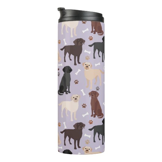 Labrador Retriever Paws en Botten Thermal Tumbler Thermosbeker (Geroteerd rechts)