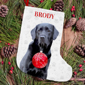 Labrador Retriever Pet Dog Paw Prints Kerstmis Kleine Kerstsok