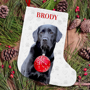 Labrador Retriever Pet Dog Paw Prints Kerstmis Kleine Kerstsok