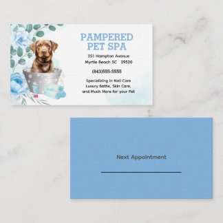 Labrador Retriever Pet Groomer Spa afspraak Visitekaartje