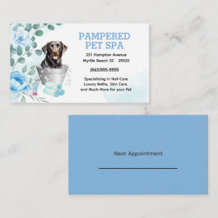 Labrador Retriever Pet Groomer Spa afspraak Visitekaartje