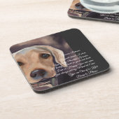 Labrador Retriever Poëzie Bier Onderzetter (Linkerzijde)