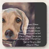 Labrador Retriever Poëzie Bier Onderzetter (Voorkant)