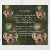 Labrador Retriever Poëzie Sparkling Wijnetiket (Enkel label)